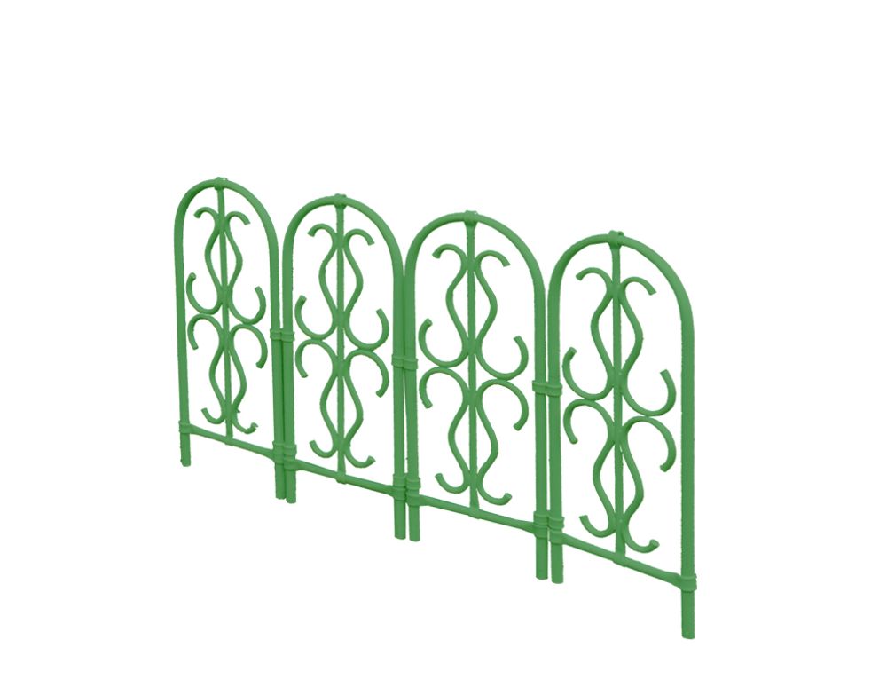 Заборчик декоративный ГарденПласт, 35х90 см, зеленый, комплект из 4-х шт