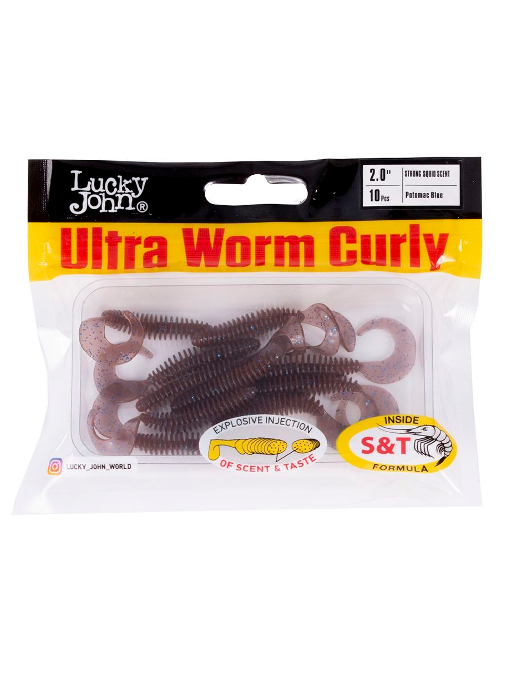 Слаги съедобные искусственные LJ Pro Series ULTRAWORM CURLY 2,0in (05.00)/PA16 9 шт. в упак.