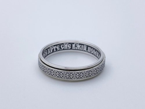 Кольцо из серебра/Частичное чернение