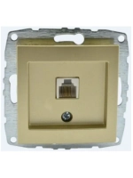 Розетка Mono Electric Телефонная цифровая (Rj11 623K) Титан