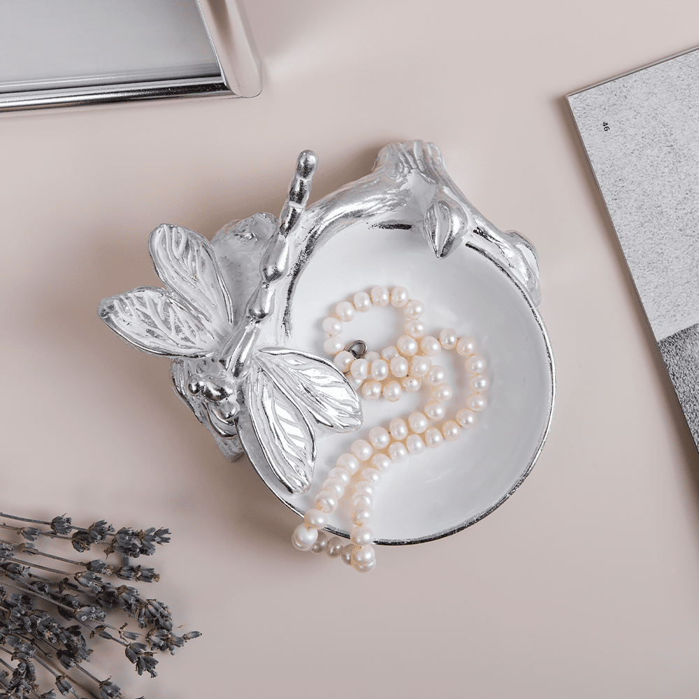 Подставка для украшений Стрекоза Скай Айс Античное серебро