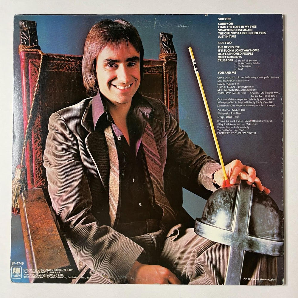 Винтажная виниловая пластинка LP Chris De Burgh Crusader (Canada 1979)