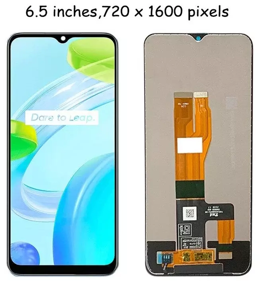 Дисплей для Realme C33 (RMX3624) в сборе с тачскрином Черный - OR