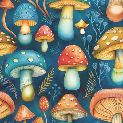 Милые маленькие сказочные грибы