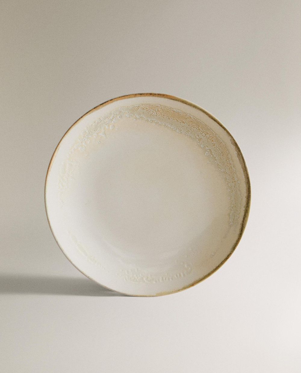 Zara Home набор столовой посуды из каменной керамики, цвет бежевый, 27 см