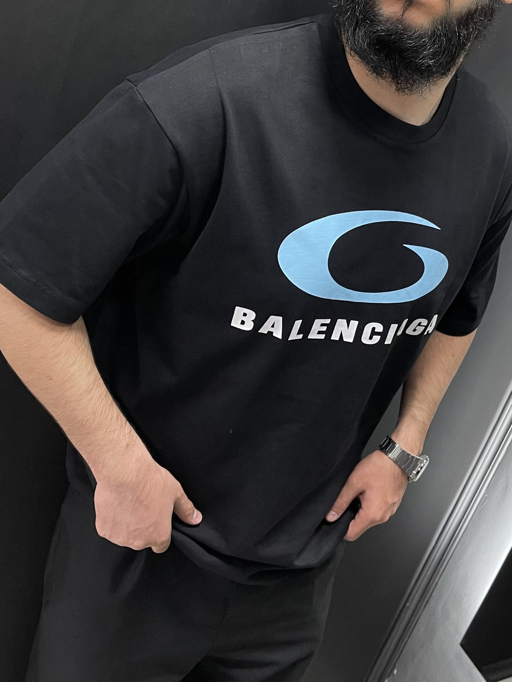 Футболка Balensiaga #H3310 (чёрн.)