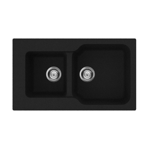 кухонная мойка Omoikiri Maru 86-2-BL Tetogranit/черный