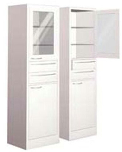 Шкаф-стойка медицинский со стеклянной и металлической дверями и двумя ящиками мод. СЕ 207