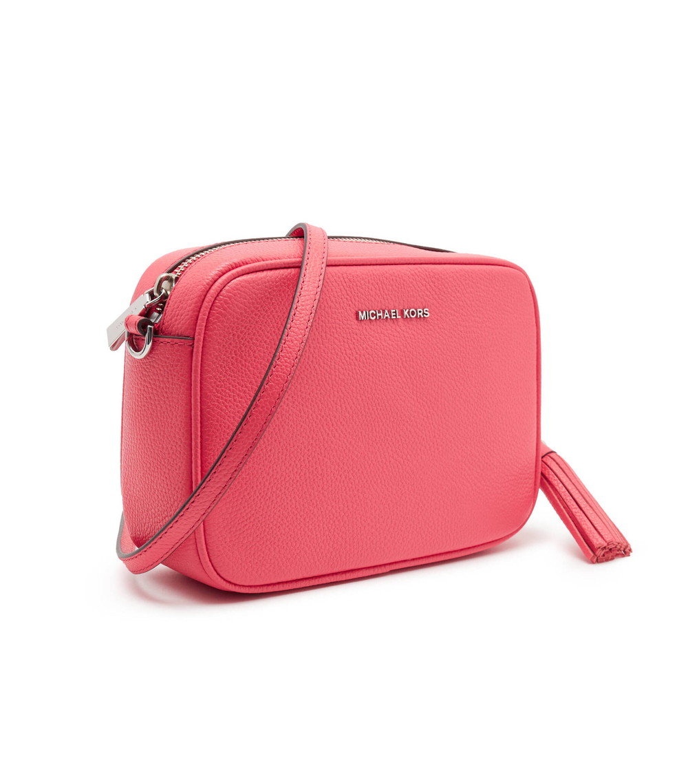 Кожаная сумка-мессенджер GINNY Michael Kors - малиновый(32F7SGNM8L)