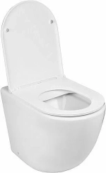 Комплект унитаза WeltWasser AMBERG 404 + MERZBACH 002 GL-WT + AMBERG RD-MT CR белый глянцевый, безободковый, с крышкой микролифт, с бачком скрытого монтажа и кнопкой хром матовый