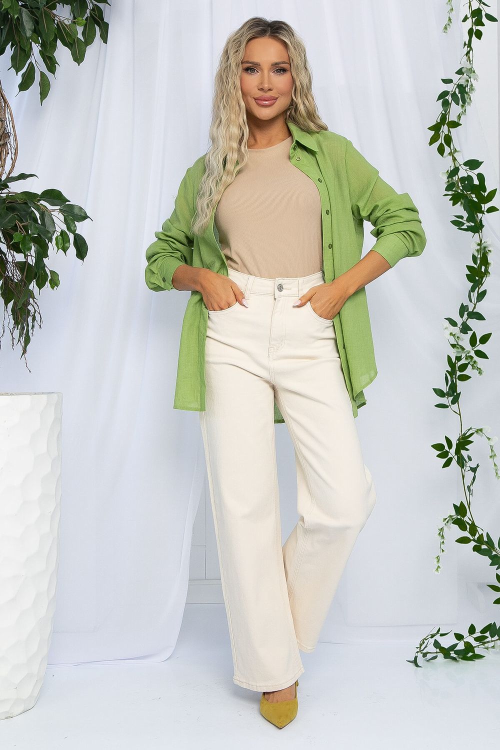 Джинсы Бэкки (бежевые) Б13194-7М LT Collection