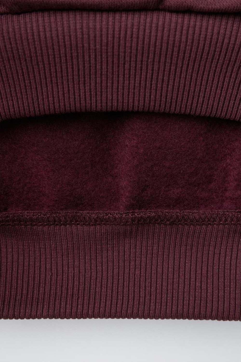 ZARA ТОЛСТОВКА В РУБЧИК С ВОРОТНИКОМ «КЛОДИН», БУРГУНДИ