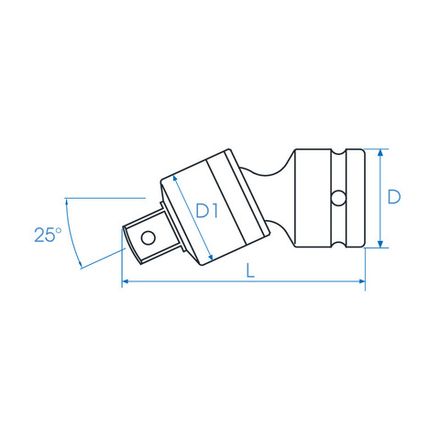 Цена на KING TONY (4798P) Кардан ударный 1/2", с шариковым фиксатором
