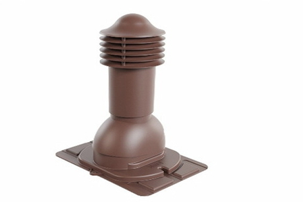 Труба вентиляционная Viotto д 110 с универсальным проходным элементом утепленная 8017 RAL коричневый title=