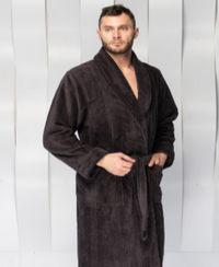 Халат мужской АДАМ без капюшона Антрацит "Polens"