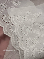 Кружево белое шитье хлопок 190 мм