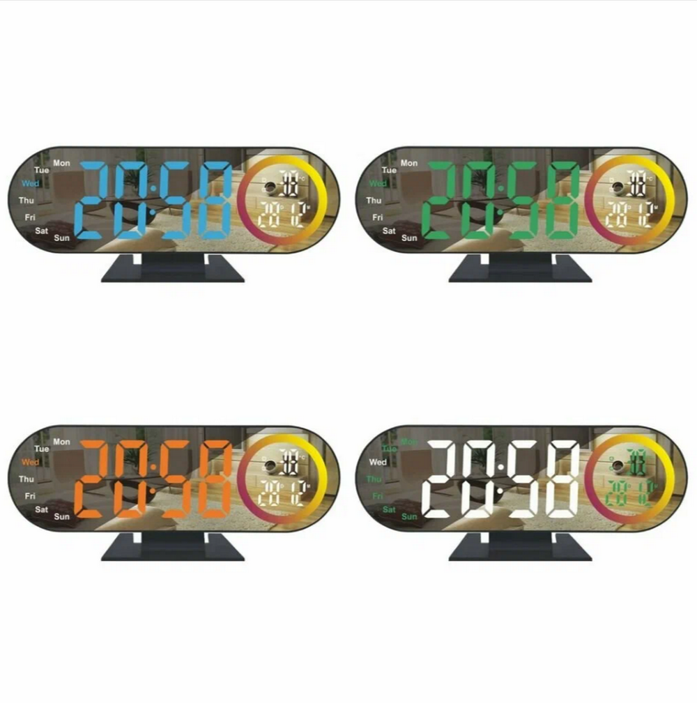 Часы-будильник настольные Gaosiio DS-3827LW BLACK