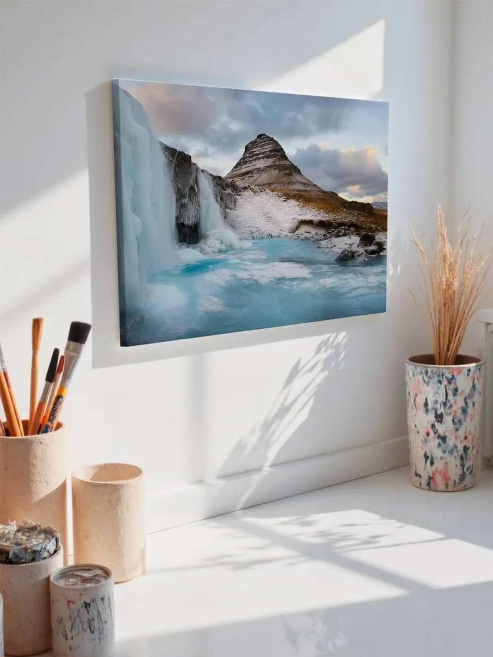 Картина на стену 40 X 50 Замерзший водопад