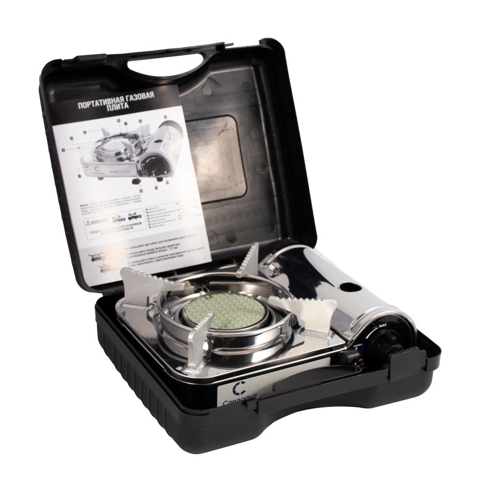 Плита наст. газовая &quot;СЛЕДОПЫТ - Spark&quot;, керам. (защита от избыточного давления)/8/