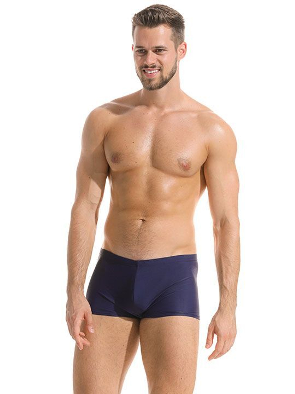 Однотонные мужские боксеры для плавания (Размер: M) (Цвет: черный)