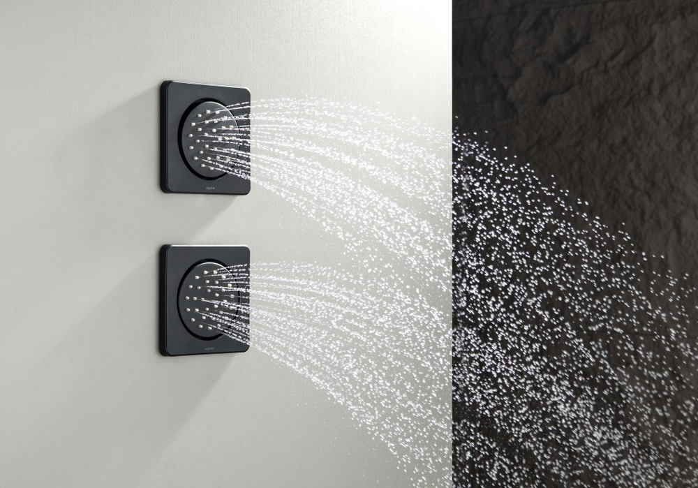 Боковая форсунка 130*130 AQUATEK, матовый черный AQ2099MB