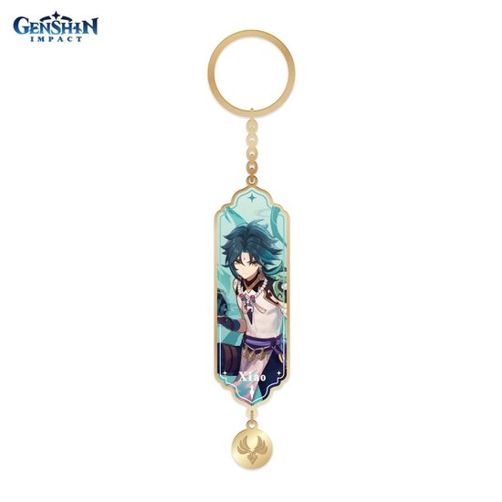 Брелок металический Character Banner Art Metal & Resin Keychain The Vigilant Yaksha Xiao 6974696617467