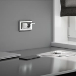 Рамка для двойной розетки Stream (серебряный) W0082106