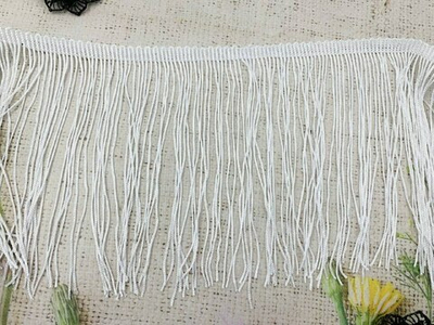 Тесьма текстиль бахрома, ш. 15 см, белый