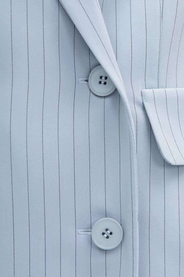 Жакет двубортный в полоску