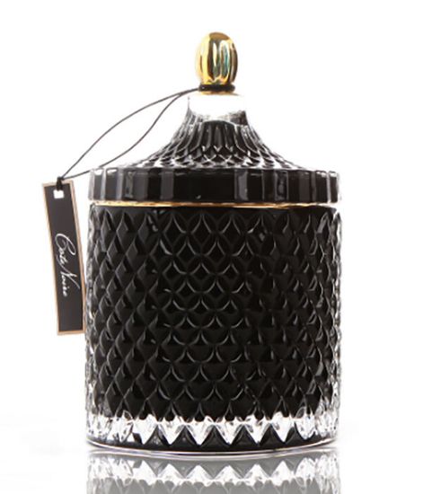 Утренний чай, большая черная свеча Арт-деко с кисточкой, Cote Noire