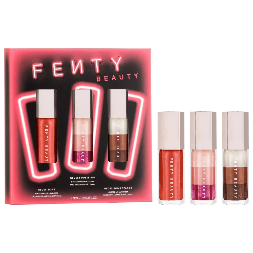 FENTY BEAUTY Набор трио блесков для губ Glossy Posse VIII 3-Piece Lip Luminizer Set