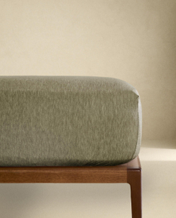 Zara Home - Простыня из модального трикотажа (140 г/м2), высота 30 см, зеленый, 90х200х30 см