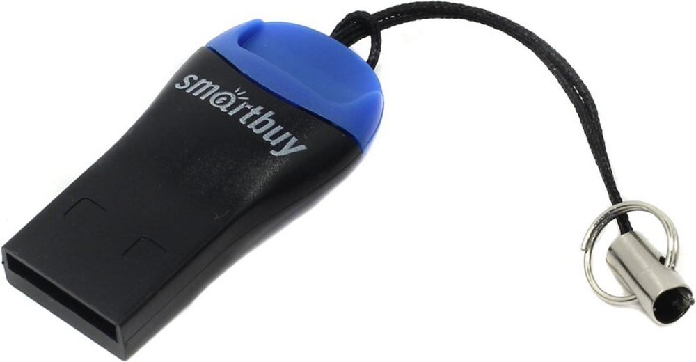 Картридер Smartbuy 711, USB 2.0 - MicroSD, синий