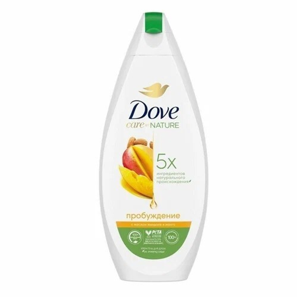 DOVE Гель для душа Пробуждение с Маслом миндаля и Манго, бессульфатный, 250 мл (96343)