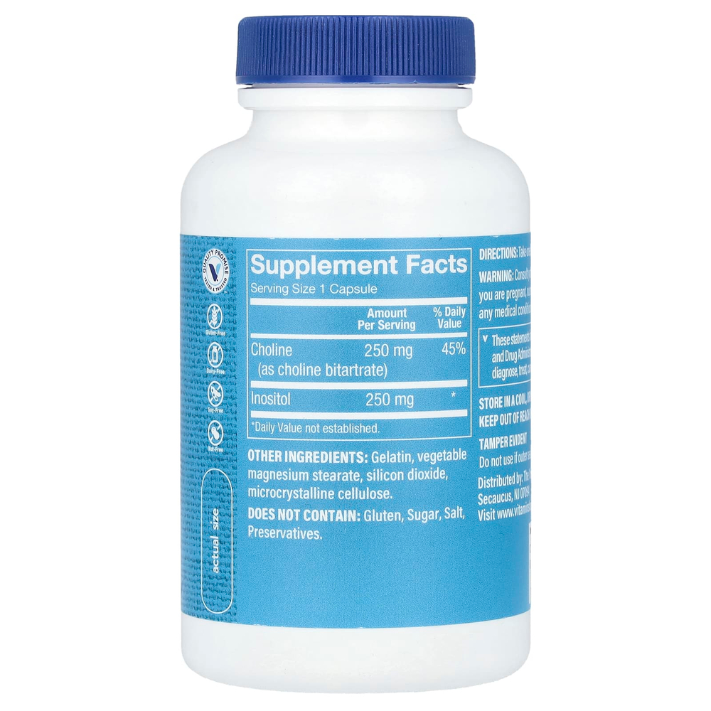 The Vitamin Shoppe, Холин и инозитол, 500 мг, 100 капсул