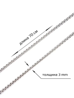 Длинная цепь тонкого плетения из стали