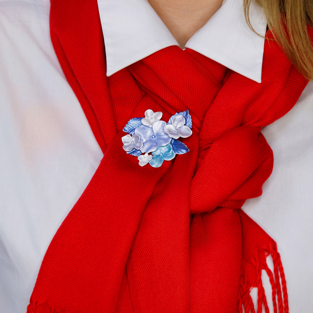 Брошь Shadore Фиалки XZ1498.21 BL/S