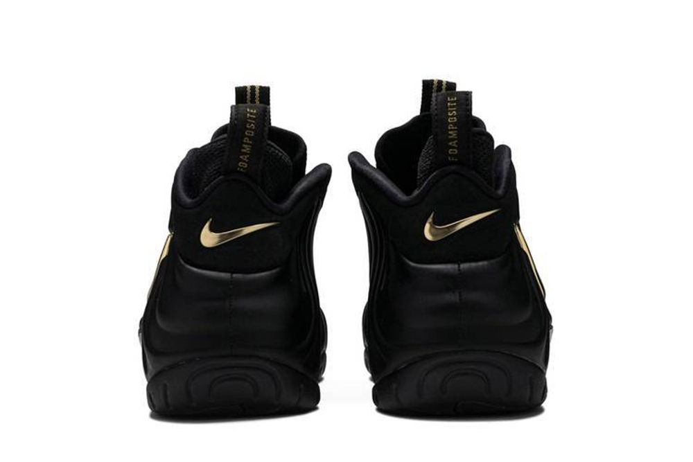 Кроссовки Nike Foamposite Pro Black Metallic Gold (Женская размерная сетка)