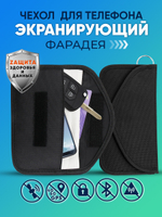 Чехол Фарадея для блокировки сигнала транспондера, смартфона и GPS (черный)