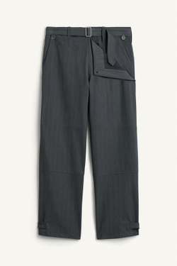 ZARA БРЮКИ СВОБОДНОГО КРОЯ ИЗ СТРУЯЩЕЙСЯ ВИСКОЗНОЙ ТКАНИ, АНТРАЦИТОВО-СЕРЫЙ