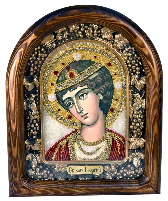 Икона Святой Великомученик Георгий бисер