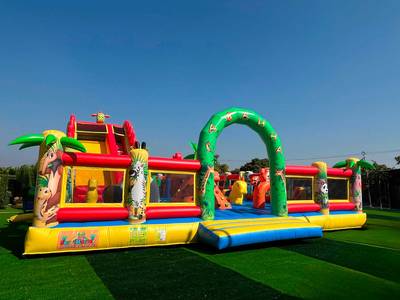 Коммерческий надувной батут «Гранд-саванна 2», 17х10х9 м