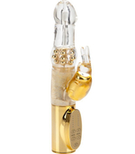 Хай-тек вибратор Jack Rabbit золотой (Цвет: прозрачный с золотым)