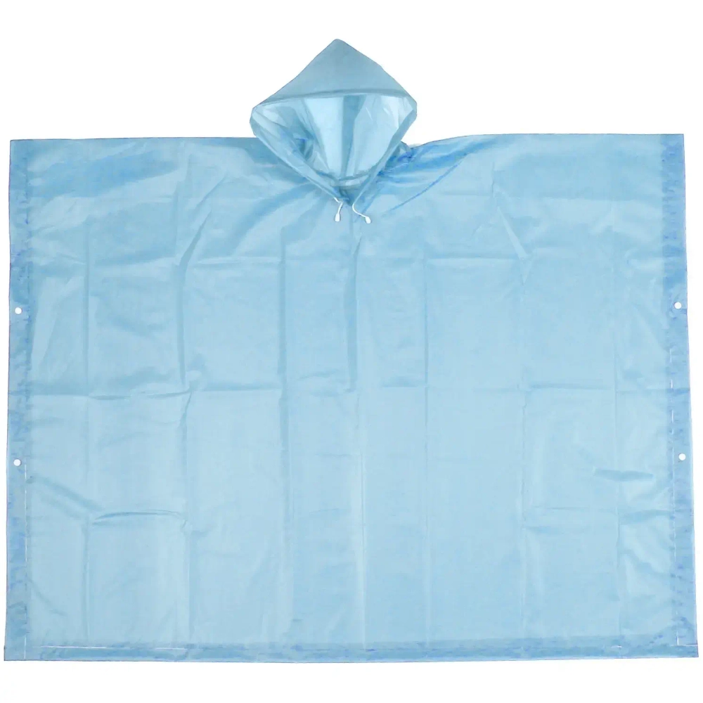 Дождевик-пончо 120 Мкрн 95см «Ультим» с капюшоном, на кнопках, голубой ДоброСад