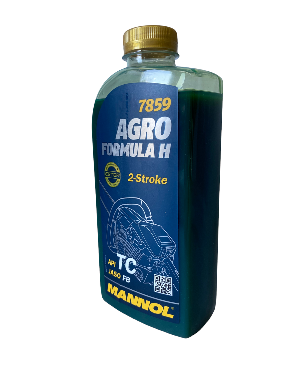 масло моторное двухтактное полусинтетика 2т Mannol 7859 Agro Formula 1л.
