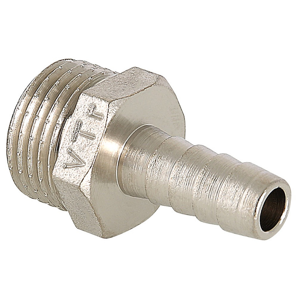 Штуцер (елочка) НР наружная резьба d 1/2" х 12 латунь (Valtec VT 650) уп 10 шт