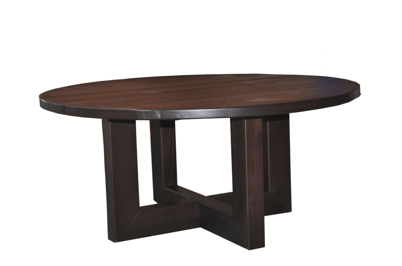 Стол журнальный круглый 100 см Куклей, темно-коричневый