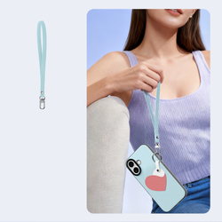 Чехол синего цвета (Love Edition) для iPhone 17, серия Luvy Series Case (со съемным ремешком) от Dux Ducis