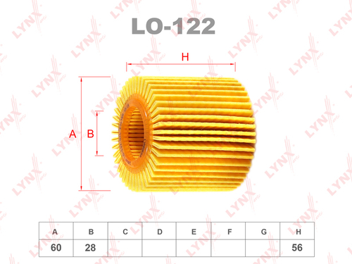 Фильтр масляный  LYNX LO-122
