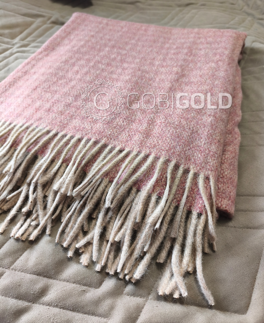 Плед из шерсти Альпаки 170x210 см. - сирень (арт. AGG004)